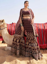 Maroon palazzos with cape