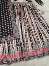 Niks collection - Black crepe silk printed lehenga (perfect for tall too)