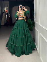 Gujarati style rayon chaniya choli with koti - readymade - lots of colours