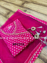Niks - pink banarasi anarkali (plus size too up to UK 30)