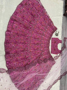 Berry and magenta partywear Lehenga