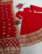 Bollywood inspired red party wear anarkali
