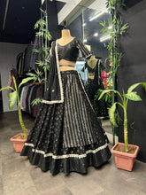 Black fusion Bollywood georgette readymade Lehenga