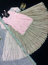 Baby pink long top Lehenga