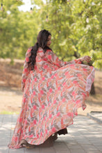 Beige georgette readymade Lehenga with shrug