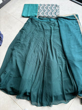 Bottle green Georgette flowy and simply Lehenga
