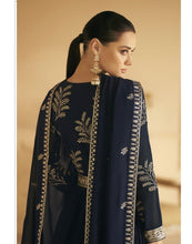 Janisha - midnight blue with gold embroidery