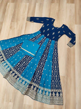 Two coloured panelled anarkali