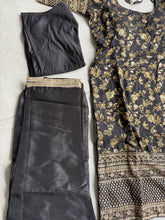 Black and gold brocade suit with 2 options for pants