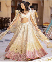 Banarasi satin silk colourful Lehenga
