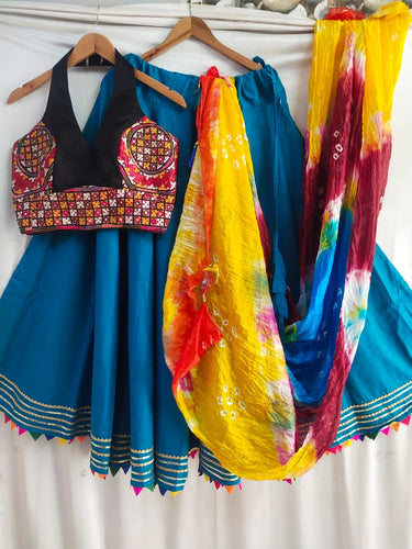 Kutchi work and halter necks readymade chaniya choli