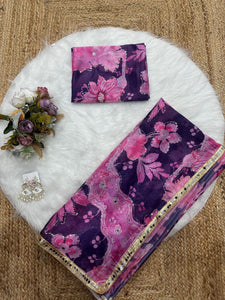 Celebrity inspired silk mirror work saree - lots of colour options