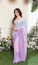 Purple sublime sky sequinned saree