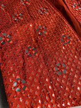 Burnt orange palazzo set with short mirror jacket