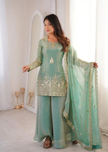 Sea Green fendi silk palazzo