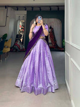 Jacquard Lehenga in lavender