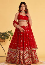 Sara - red and gold elegant Lehenga