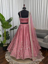 Blush pink sequinned lehenga