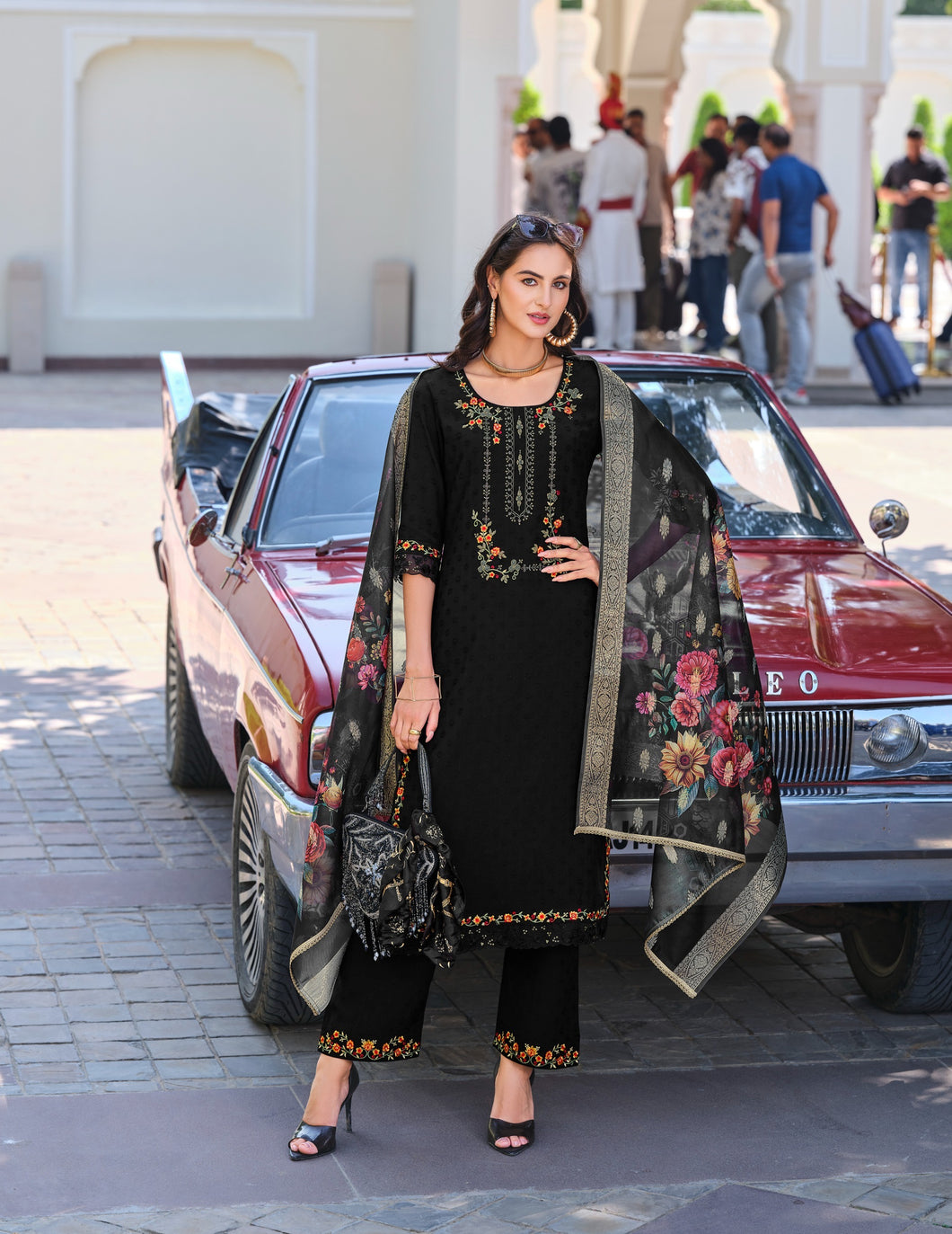 Rubab - jacquard silk salwaar kameez