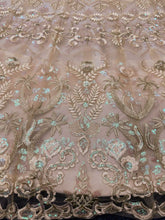 Pastel nude/beige thread sequins Lehenga