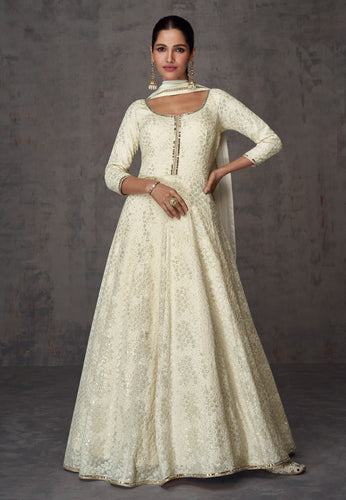Janisha readymade - off white anarkali