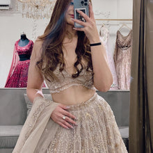 Pastel nude/beige thread sequins Lehenga