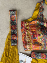 Yellow mustard halter neck style palazzo set