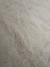 White chikankari embroidered anarkali