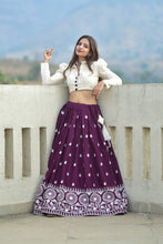 Indo western wine pure cotton lucknowi Lehenga
