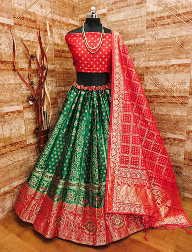 Brocade and Banarasi silk Lehenga