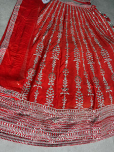 Boutique collection - Radiant Orange Embroidered Lehenga Set