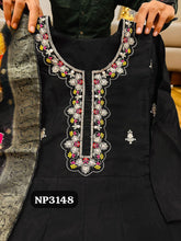 Niks collection - black keri design modal silk anarkali