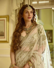 Classic Lehenga - Ivory and gold silk Lehenga
