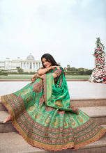 Royal collection- sea green banarasi silk Lehenga