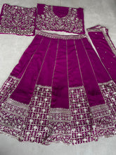 Purple threadwork Lehenga