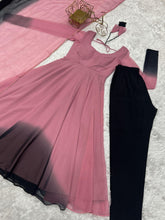 Onion pink shaded anarkali set readymade