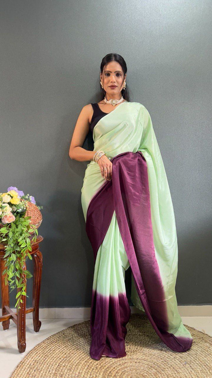 One minute chinon saree