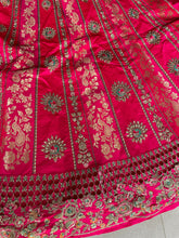 Serenity vol 4 - pink and gold jacquard silk Lehenga