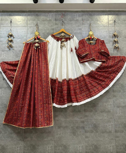 Pure cotton gala concept with gamthi work - readymade