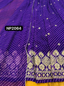 Niks collection - purple bandhani anarkali