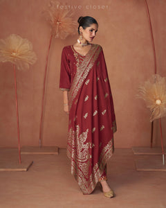 Shiny - Viscose silk salwaar kameez