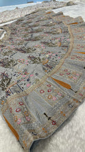 Elegant grey embroidered lehenga