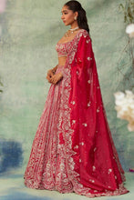 Red and gold boomer silk Lehenga