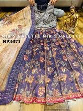 Niks collection - purple digital floral Lehenga readymade