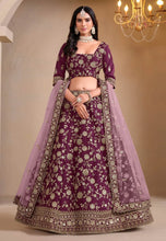 Wine art silk Lehenga