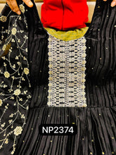 Niks collection - black silk pleated anarkali