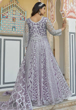 Lavender mirror work anarkali - size 44 & 46