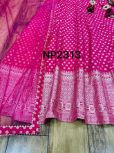 Niks - pink banarasi anarkali (plus size too up to UK 30)