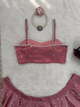 Blush pink sequinned lehenga