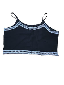 Black with silver blouse